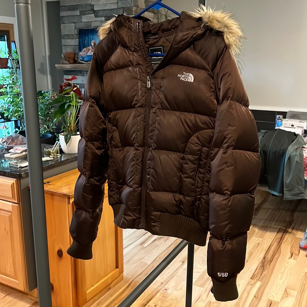 North Face Women Down 550 Parka Jacket L large